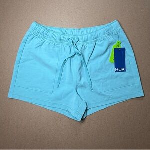 Huk Waypoint Shorts Aqua Blue Small NWT Fishing Hybrid